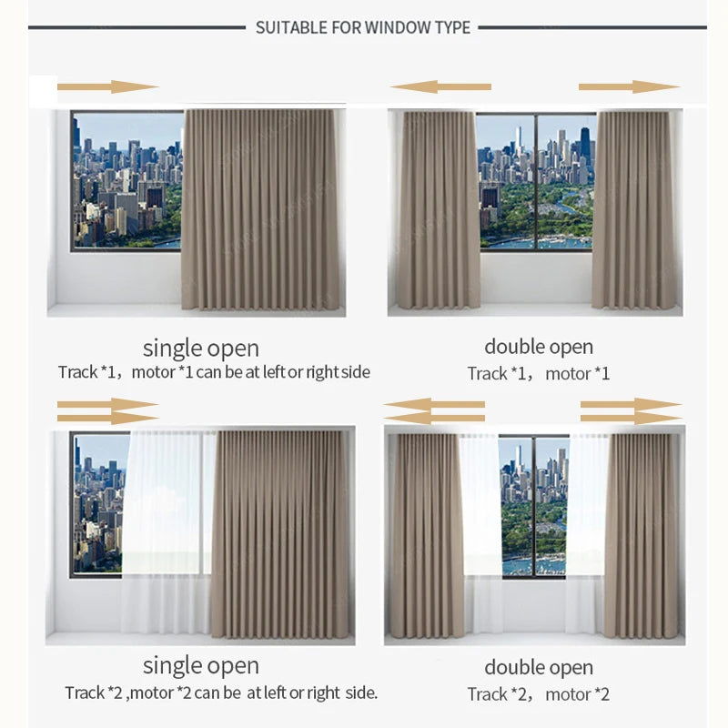 Smart Electric Curtain Track Customizable Super silence карниз for  curtain motor tuya wifi  zigbee Motor curtain rail cornice