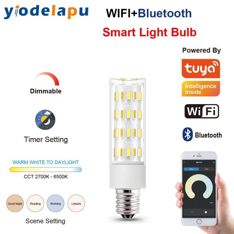 Tuya WiFi G9 LED Bulb Dimmable 5W Smart Light 220V G9 Energy Saving Lamp 120V E11 E12 Smart Home Timer Control  Alexa Google