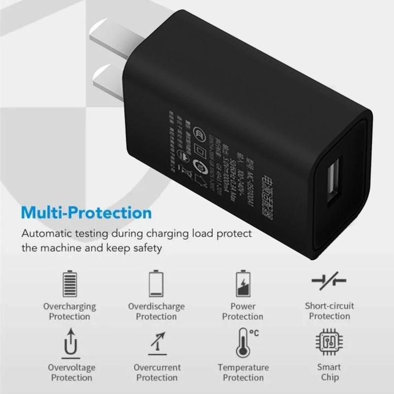 5V 1A USB Charger Travel Wall Charging Head Phone Adapter Portable US Plug for IPhone 15 Samsung Xiaomi Mobile Phone Chargers