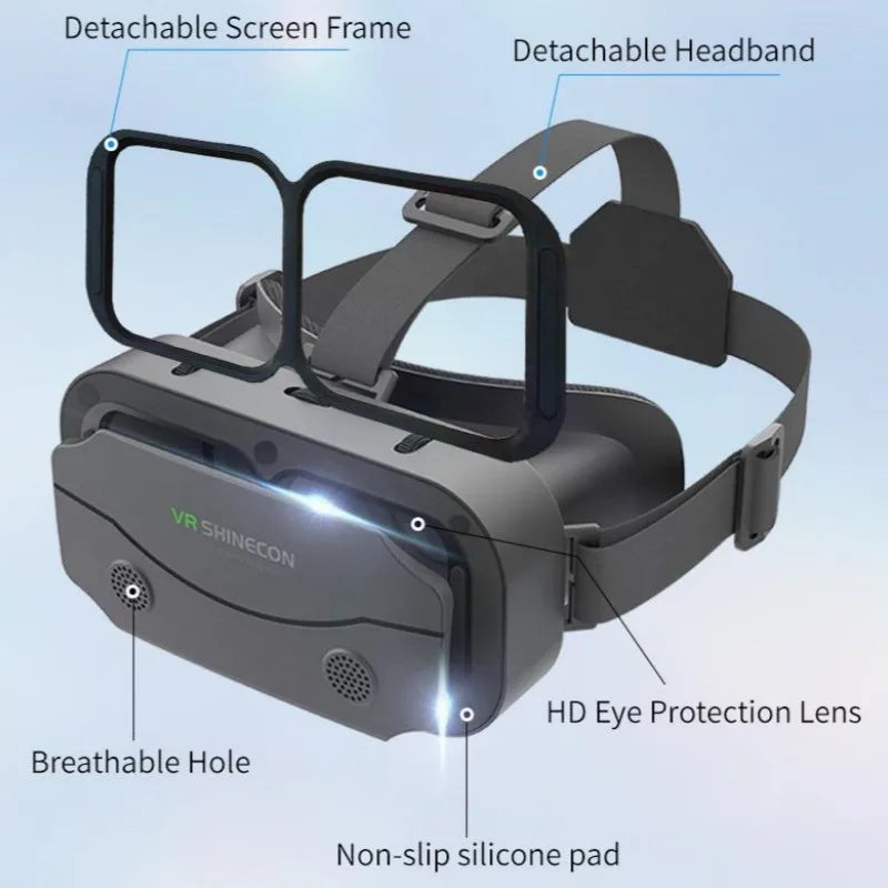 G13 IMAX Giant Screen Virtual Reality 3D Glasses Google Cardboard Box VR Helmet for 4.7-7" Phone,Support Game Controller Player