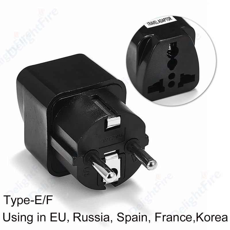 Universal Power Adapter Euro European EU To US America China CN British Australia AU Korea KR Travel Adapter AC Converter Plug