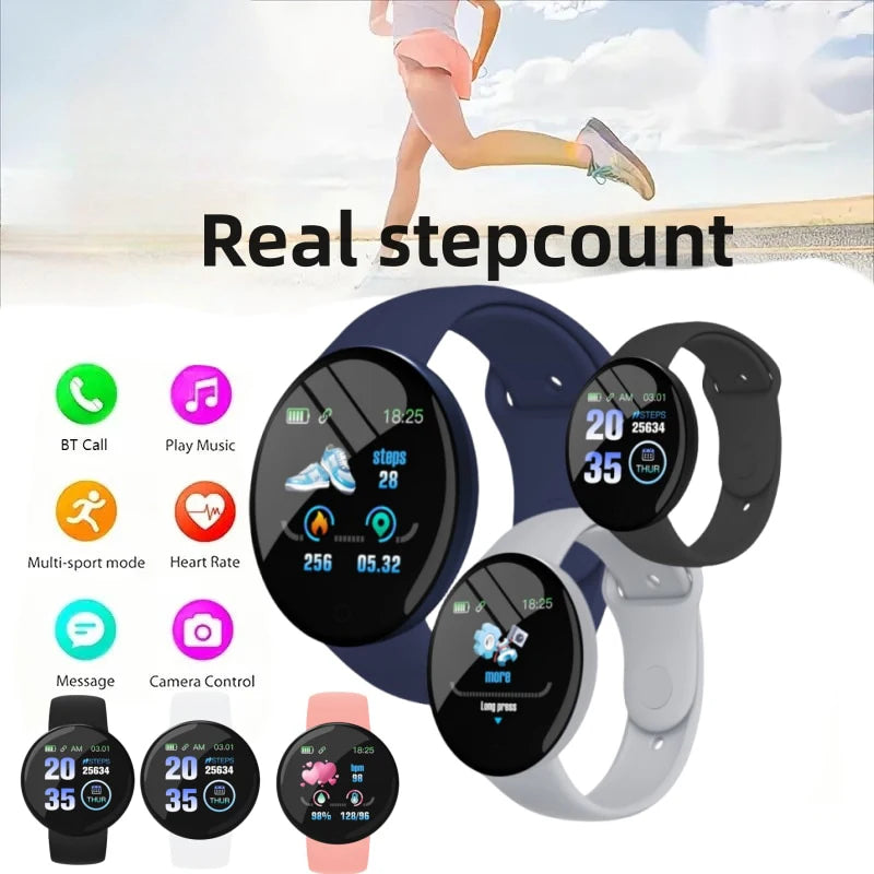 2024 New D18 Multifunctional Smart Watch Men & Women Bluetooth Connected Phone Music Fitness Sports Bracelet Sleep Monitor watch