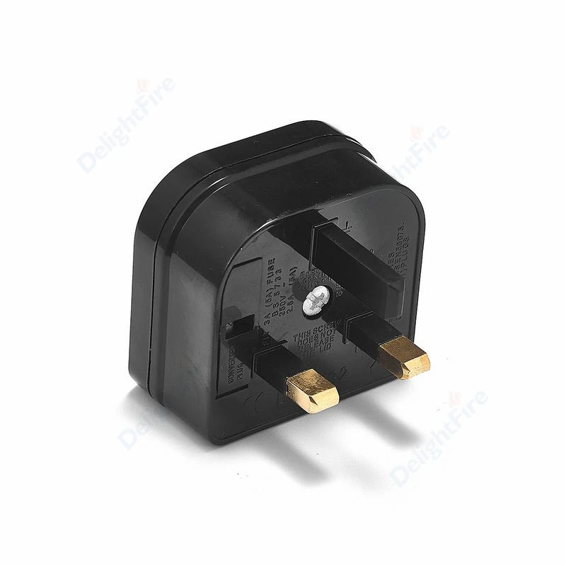 Euro EU To UK Plug Adapter With 3A/5A/13A Fuse UK British Electrical Travel Adapter Converter Socket AC Power Cord Outlet