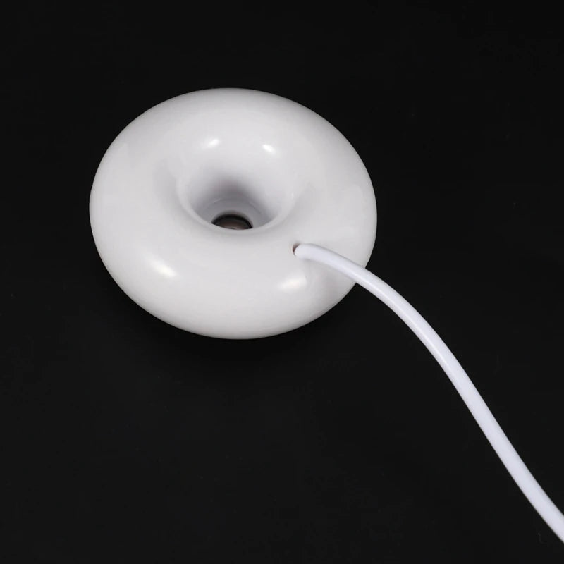 White Donut Humidifier Usb Office Desktop Mini Humidifier Portable Creative Air Purifier White