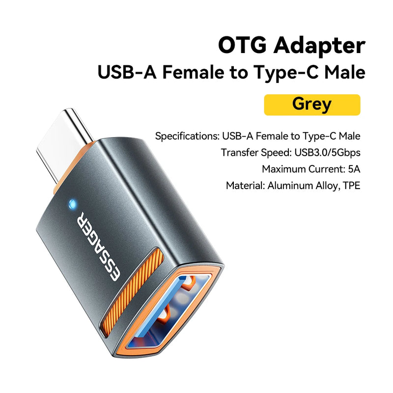 Essager USB3.0 OTG Adapter Type-C USB-A Micro Female to USB Micro iP Type-C Male Converter For Macbook Xiaomi iPhone OTG Adapter