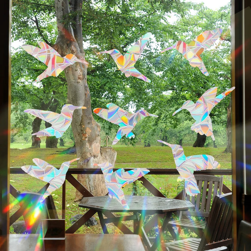 Rainbow Suncatcher Window Stickers PVC Cat Butterfly Ghost Prism Glass Wall Sticker Home Bedroom Decoration Self Adhesive Decal