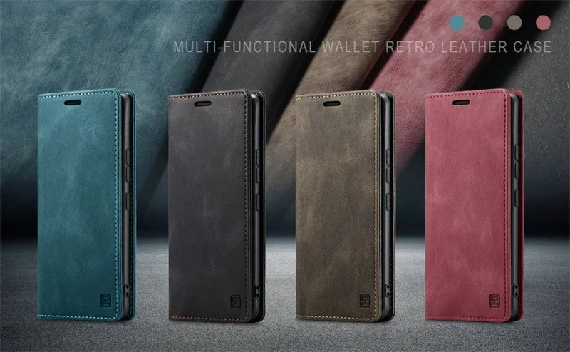 Magnetic Leather Flip Wallet Phone Cases for XiaoMi 13 Pro 12 12T Lite 12X 11T 11 10 10T POCO X5 Holder Cards Cover Coque Funda