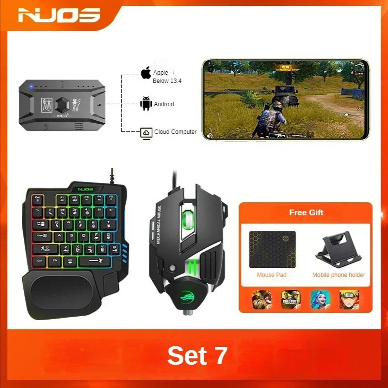 M1 Pro Mobile Game Controller 4 in 1 Mouse Keyboard Adapter Converter BT V5.0 Programmable Adapter Support IOS Android System