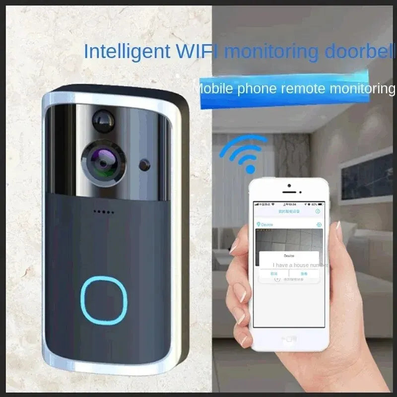 720P Tuya Doorbell Camera WiFi Smart Home Video Door Bell Wireless 2-Way Audio PIR Motion Detection Security Home Doorbell