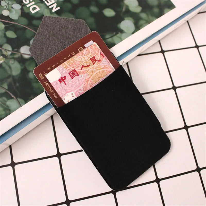 1PC Fashion Elastic Cell Phone Card Holder Mobile Phone Wallet Case Credit ID Card Holder Cover Adhesive Sticker Pocket