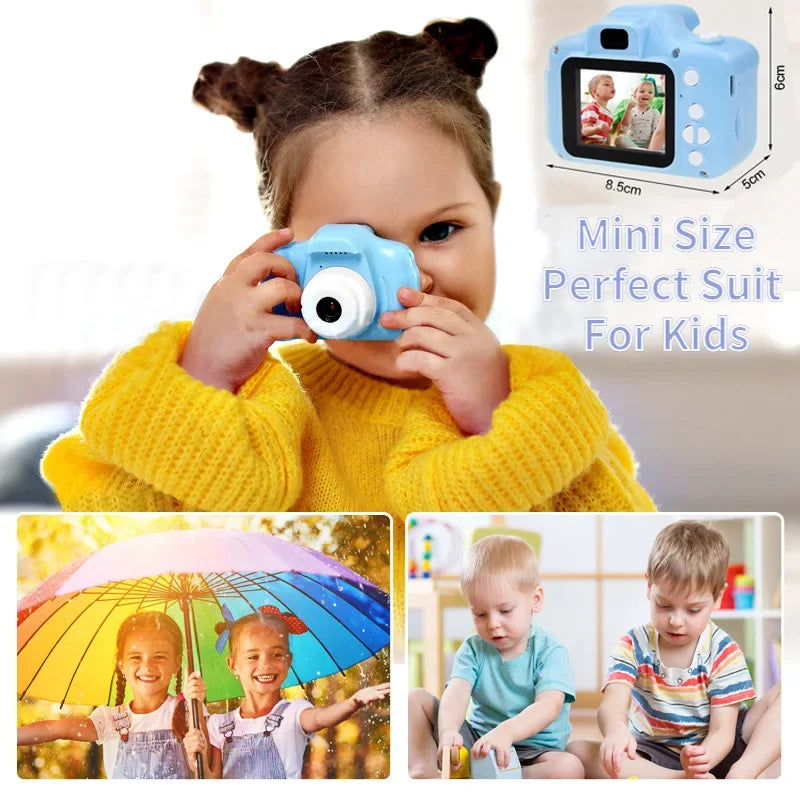 X2 Kids Digital Mini Camera 1080P HD Screen Outdoor Photography Toys Birthday Gifts For Girls Boys Single-lens Reflex Camcorder