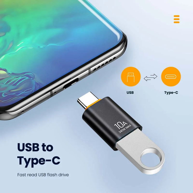 Olaf 10A OTG USB3.0/2.0 To Type C Adapter TypeC Female to USB Male Converter Fast Charging OTG For Macbook Laptop Xiaomi Samsung