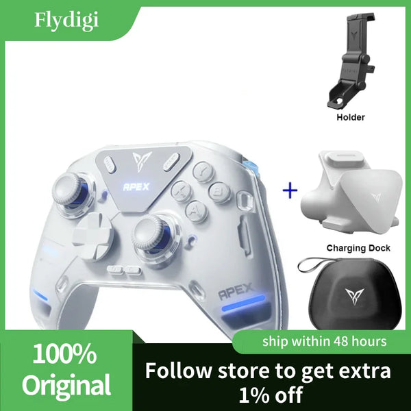 Original Flydigi APEX 4 Gaming Controller Wireless Gamepad Elite Force Feedback Trigger Support PC Palworld/Switch/Mobile/TV Box