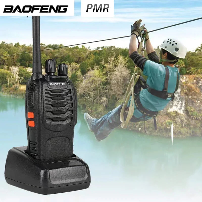 Baofeng 5W 2Pcs/Pack BF-88E PMR446MHz Wireless 1500mAh Battery Capacity Handheld Walkie Talkie with Headset and Charger