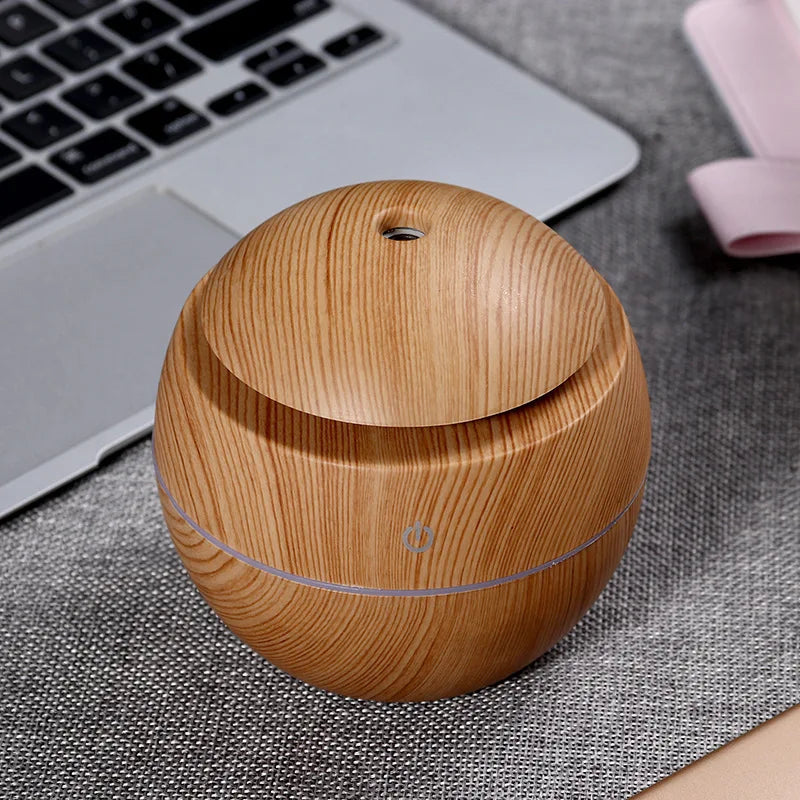 130ML Mini Portable Aroma Diffuser Ultrasonic Cool Mist Humidifier Air Purifier 7Color Change LED Night Light for Office Home