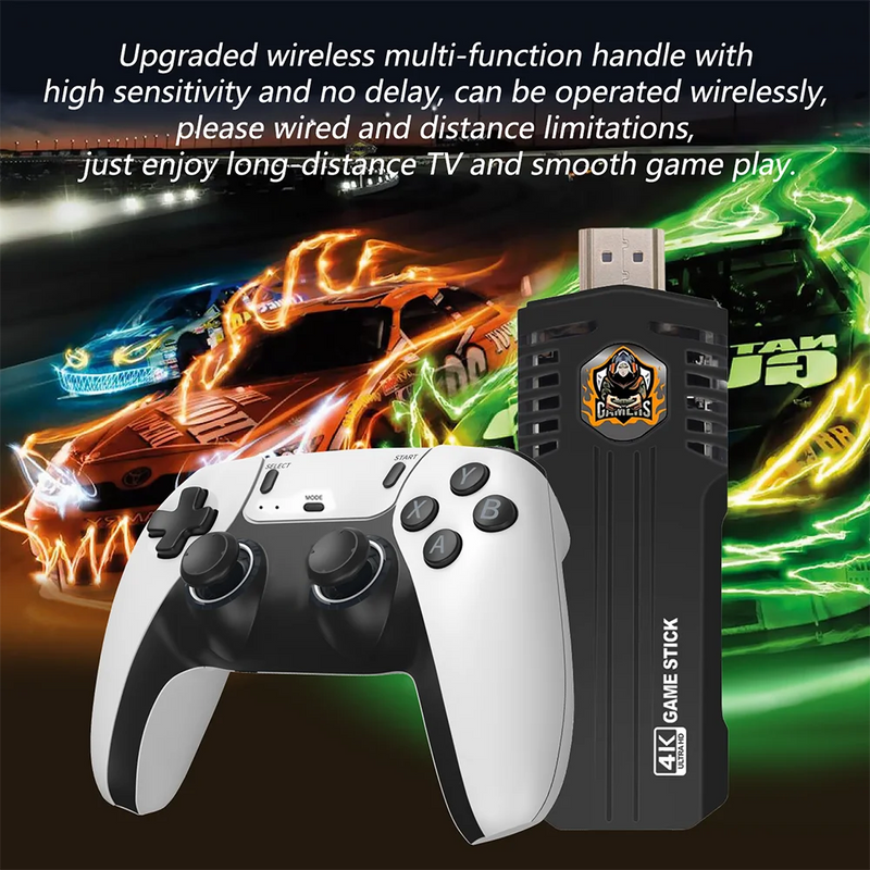 Game Stick 4K 30000+ Games Consolas De Videojuegos Wireless Gamepads Retro Video Game Console For PSP N64 Arcade Games