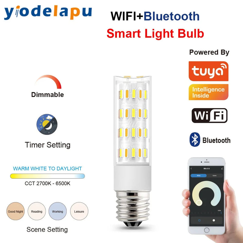 Tuya WiFi G9 LED Bulb Dimmable 5W Smart Light 220V G9 Energy Saving Lamp 120V E11 E12 Smart Home Timer Control  Alexa Google