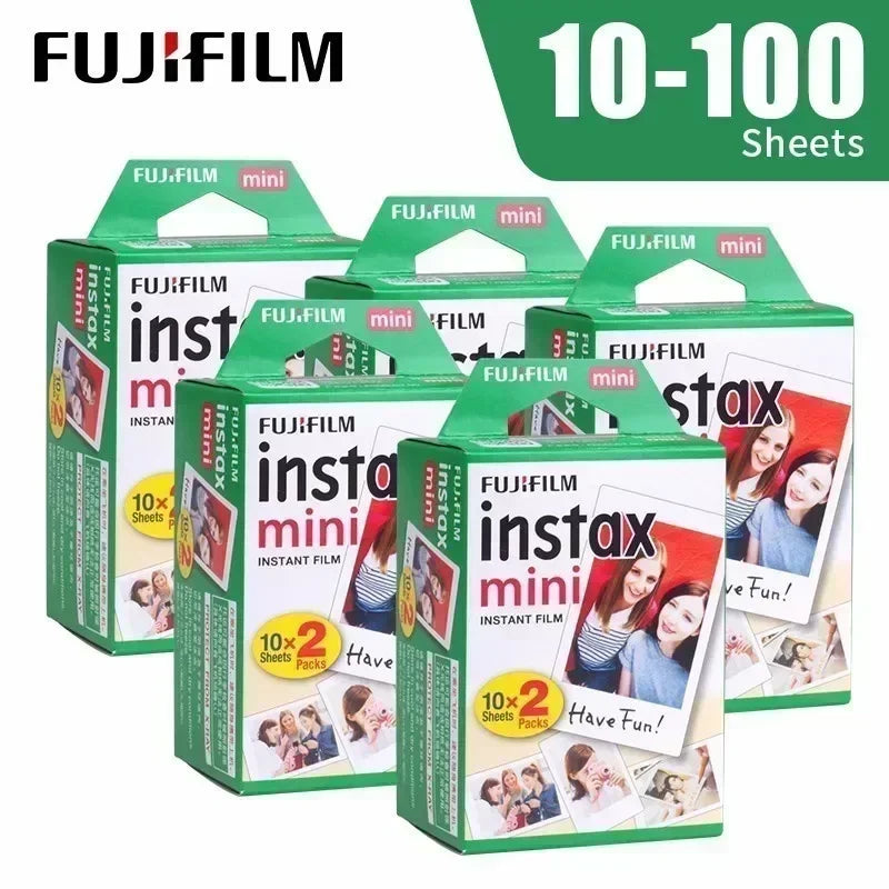 Origin Fujifilm Instax Mini Film Paper 10-100 Sheets for Fuji Instant Film Cameras Instax Mini 12 11 9 40 70 90 Link Liplay EVO