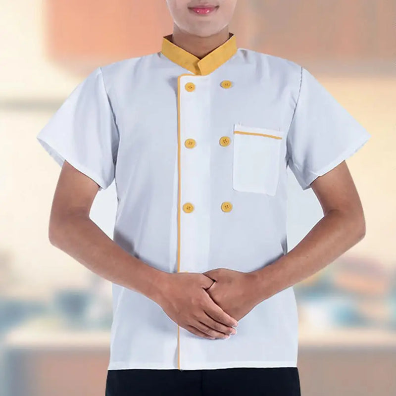 Stain-resistant Chef Jacket Breathable Stain-resistant Chef Uniform for Kitchen Bakery Restaurant for Cooks for Canteen