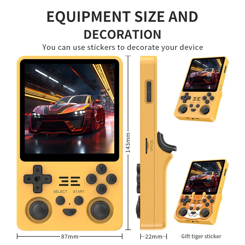 POWKIDDY New RGB20SX Handheld Video Game Players 4 Inch IPS Screen Built-in WIFI Retro Gaming Console Linux Children's Gifts