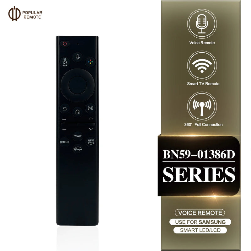 BN59-01386D Voice Remote Replacement Control for Samsung Smart TVs Compatible with Neo QLED Frame Crystal UHD Series NO Solar