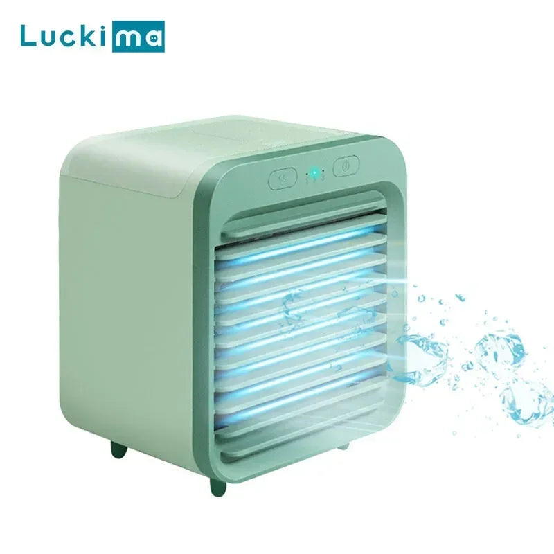 Portable Mini Air Conditioner Desktop Fan 5000mAh USB Rechargeable Air Cooler Table Cooling Mist Fan Humidifier for Office Home