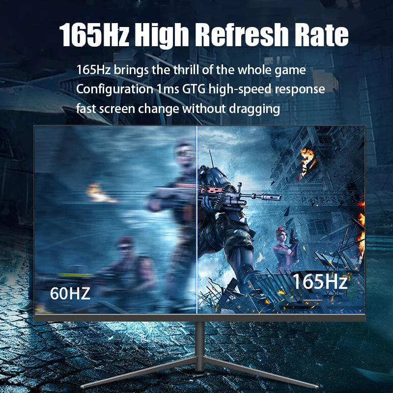 24 inch 1K 165hz Curved Gaming Monitor 144hz 1MS VA FHD Desktop Displays 300cd/m² For PC Monitors Gamer Built-in speaker DP