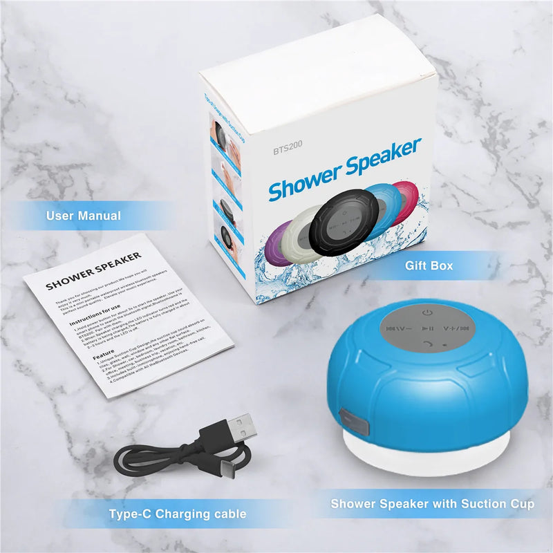 Speaker Dustproof Bathroom Waterproof Wireless Bluetooth Speakers With IPX5 Car Shower Hands-Free Speakers