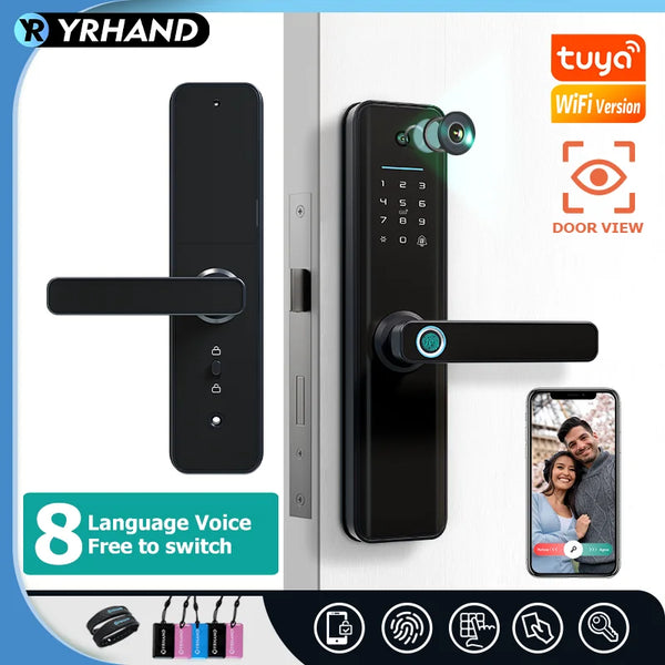 YRHAND Tuya wifi Smart Castle fechadura waterproof eletronica biometria Digital Electronic fingerprint Tuya Smart Door lock