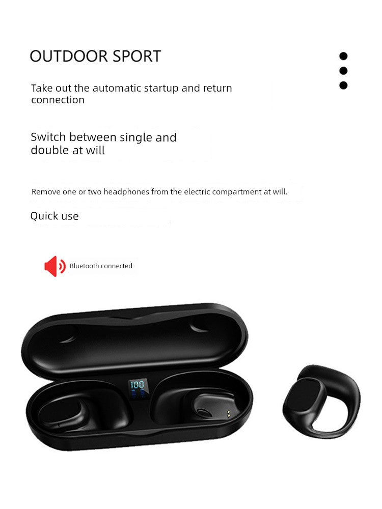 Non in-Ear Bluetooth Headset Real Wireless Sports Ear-Mounted Ultra-Long Life Battery Running High Sound Quality Men and Women 2024 New Arrival