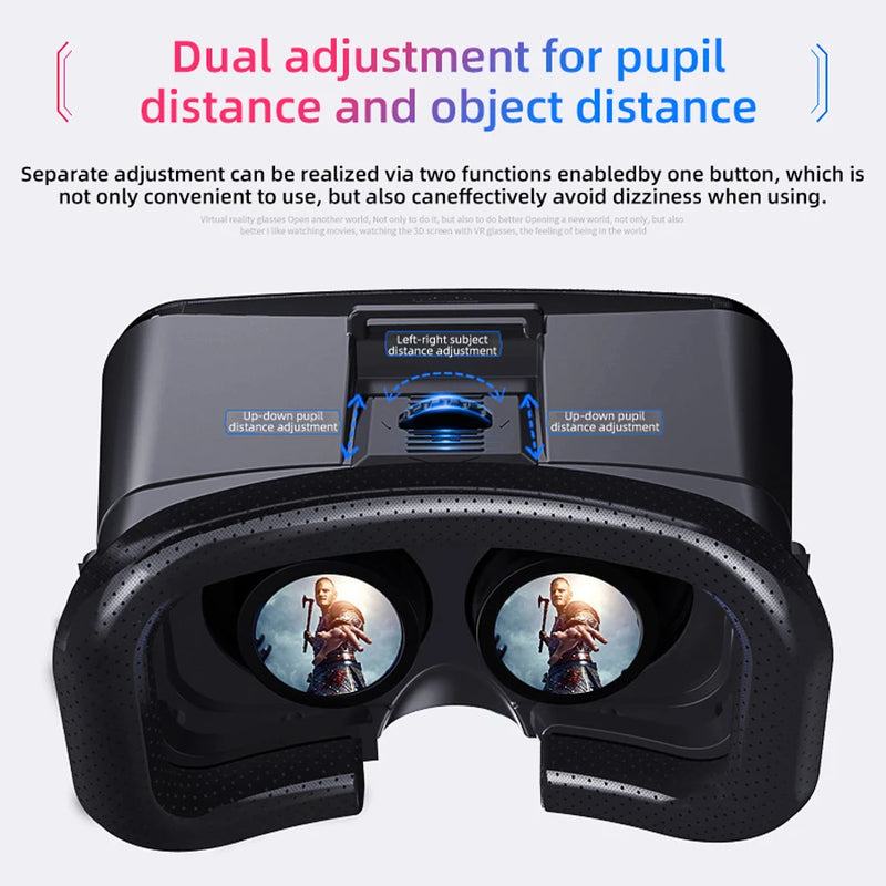 VR Glasses 3D Virtual Reality Headset Helmet For Phone Lenses Goggles Devices Viar Smart Smartphones Controller Cell Game Viewer