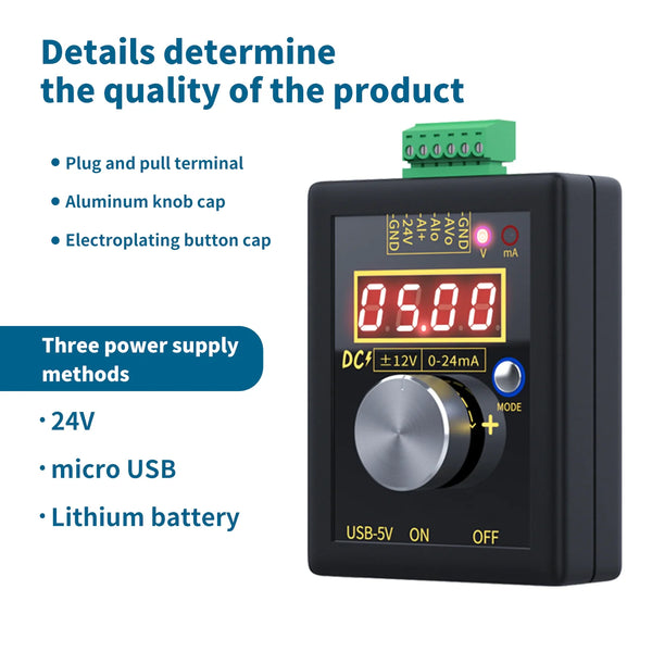 FNIRSI SG-002 4-20mA 0-10V Voltage Signal Generator 0-20mA Current Transmitter Professional Electronic Measuring Instruments