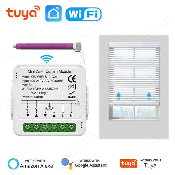 Tuya WiFi Smart Curtain Switch Module For Blinds Roller Shutter Electric Motor Smart Life Control Works With Alexa Google Home