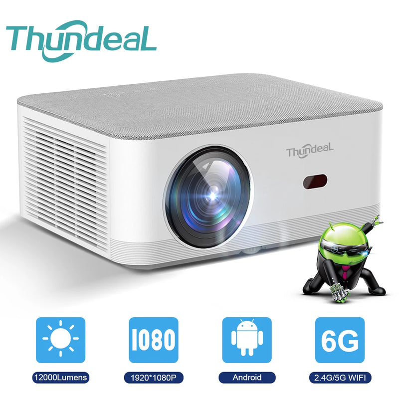 ThundeaL Projector Android TD92 Pro 4K 1080P WiFi Full HD Projector TD92Pro Portable 3D Video Smart Projetor Home Theater Cinema