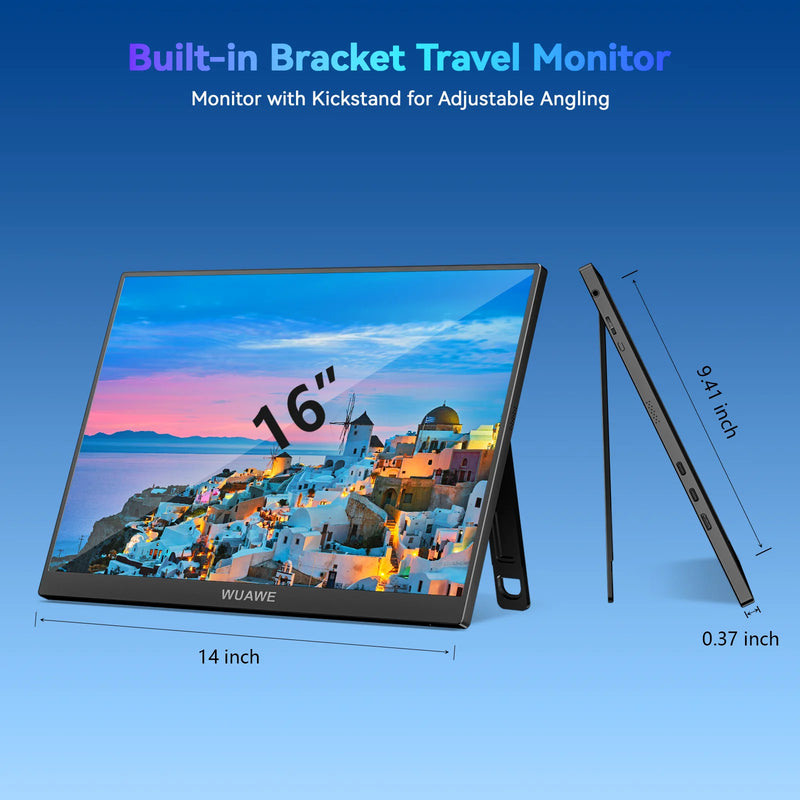 New Trending 120hz 16 inch Gaming Portable Monitor for Laptop, 1200P Display LCD FHD External Second Computer Screen for Phone