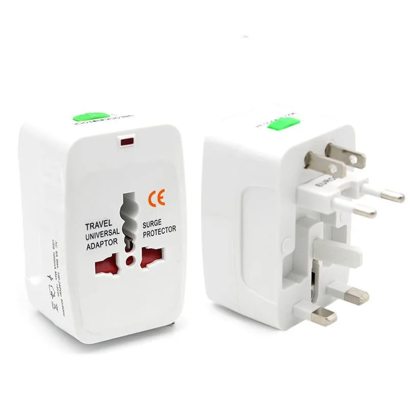 All in One Universal International Plug Adapter 2 USB Port World Travel AC Power Charger Adapter AU US UK EU Converter