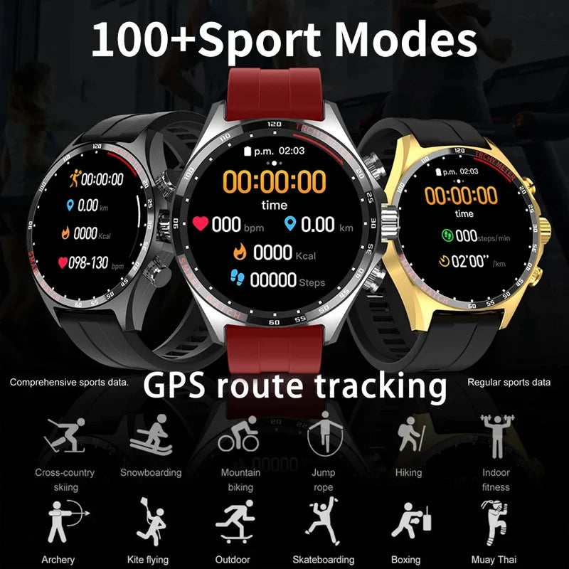 New Outdoor Smart Watchs Men Sport Fitness GPS Tracker Compass Bluetooth Call Heart Rate Health Smartwatch for Huawei Xiaomi