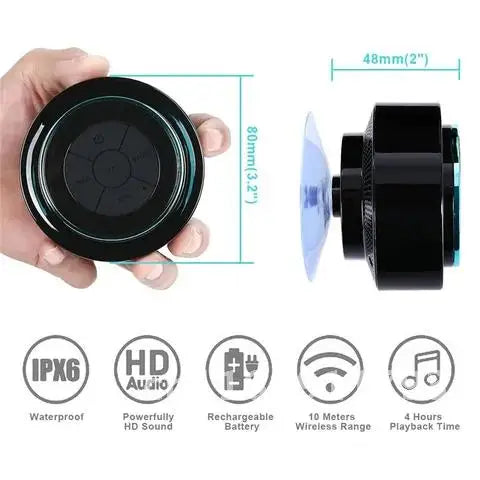 Wireless Bluetooth Speaker With Radio Waterproof Car Bathroom Office Beach Stereo Music Absorbable Loudspeaker For iPhone 12