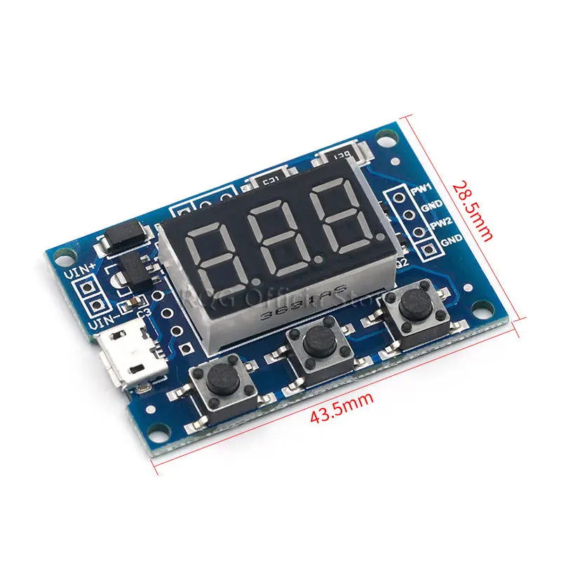 DC 5-30V Micro USB 5V Power Independent PWM Generator 2 Channel Dual Way Digital LED Duty Cycle Pulse Frequency Board Module