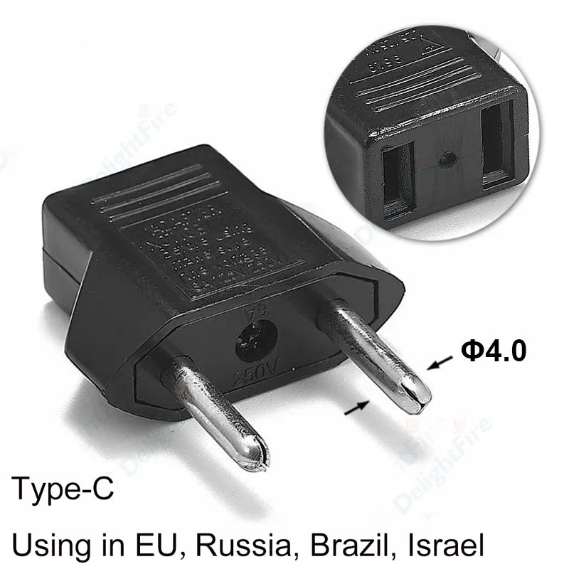 US To EU Plug Adapter Japan Chinese American To Euro European Travel Adapter 2Pin Plug Type C Power Converter Electric Socket