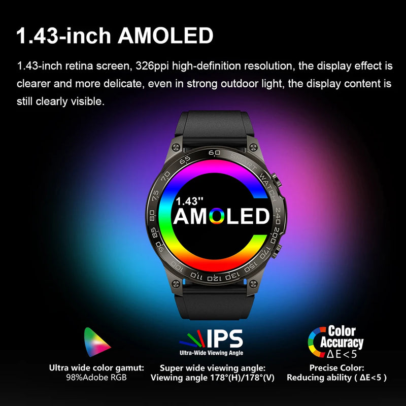 Original AMOLED Smart Watch NFC Bluetooth Call GPS Tracker Fitness Waterproof Sport Smartwatch for Xiaomi IOS Android Phone 2023