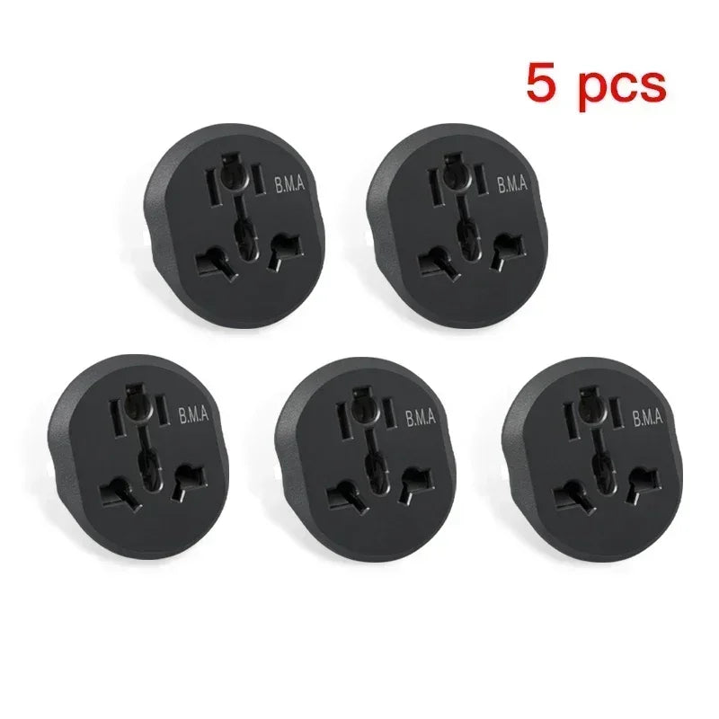 3/5/7 PCS EU Plug Adapter Universal 16A EU Converter 2 Round Pin Socket AU UK CN US To EU Wall Socket AC 250V Travel Adapter