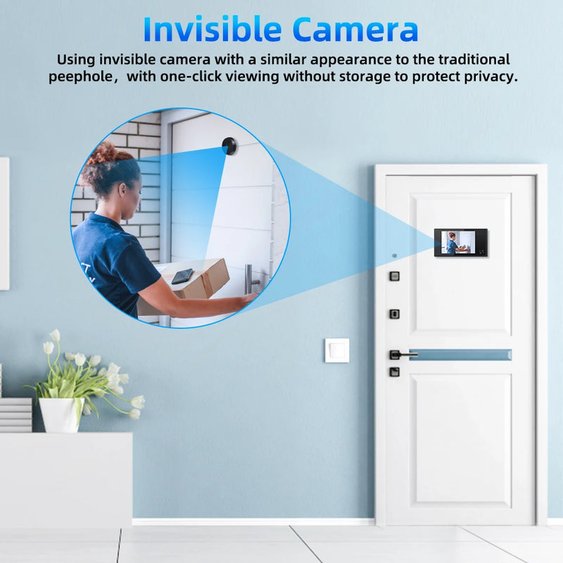 WSDCAM 3.5inch Video Peephole Doorbell Door Viewer Electronic Ring Doorbell Camera Video-eye Home Security Outdoor Monitor