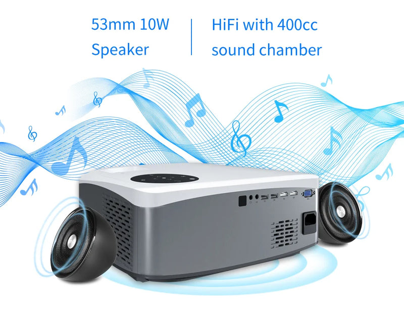 WZATCO C6A Full HD LED Projector Beamer Android OS WIFI 5G Video Proyector 300" Large Screen for Home Theater Cinema