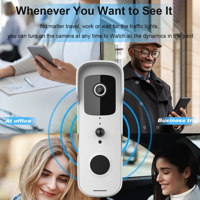 Ostaniot 1080P HD Video Doorbell&Trumpet Tuya WiFi Outdoor Waterproof Doorbell Visual Intercom Home Security Camera Night Vision