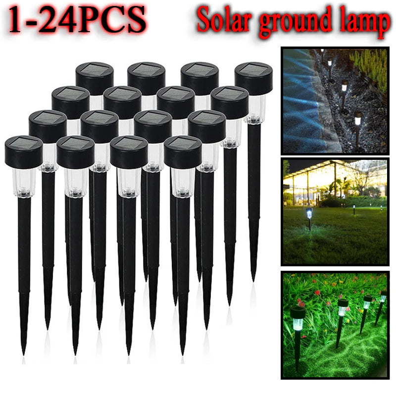 Solar Garden Light Outdoor Solar Powered Lamp Lanter Waterproof Landscape Lighting for Pathway Patio Yard Lawn Decoration Hot