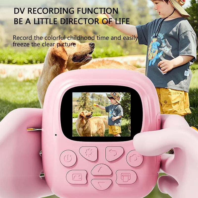 Instant Print Digital Kids Camera 1080p HD For Gifts Boys Birthday Girls Children Paper Shoot Photo Video Cameras Toy Outdoor