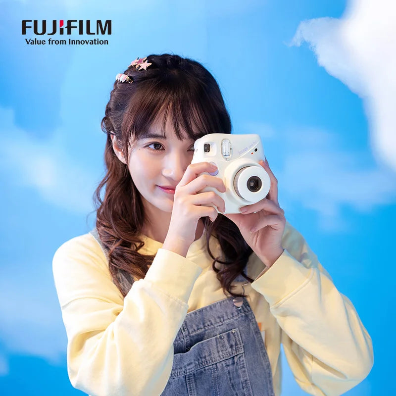 Original Fujifilm Instax Mini7+  Camera Fuji  Instant Camera Film Camera Film Wrist Strap Birthday Christmas for Girl Gift