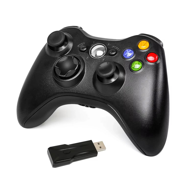 2.4G Wireless Controller For Xbox 360 Game Controller with Dual-Vibration Turbo Compatible with Xbox 360/360 Slim and PC Window