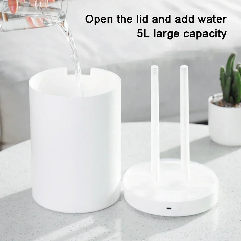 Xiaomi Youpin Humidifier Dual Nozzles 5L Large Capacity Air Humidifier Humidity Display Ultrasonic Aroma Diffuser Spray Home